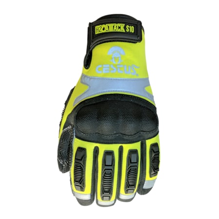 Cestus ANSI Cut A5 Swift Water Rescue Gloves, Silicone Bristle Palm, M, PR 1006-M